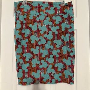 Mickey Mouse LuLaRoe Blue Pencil Skirt Knee-Length Work